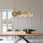 Bellara Circular Glass Chandelier In Gold