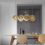 Bellara Circular Glass Chandelier In Gold
