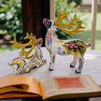 Nievk - Abstract Deer Sculpture - Decorative Table Sculpture in Resin