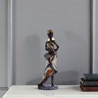 Nievk - Set di Statue di Musicisti Africani - Sculture Decorative