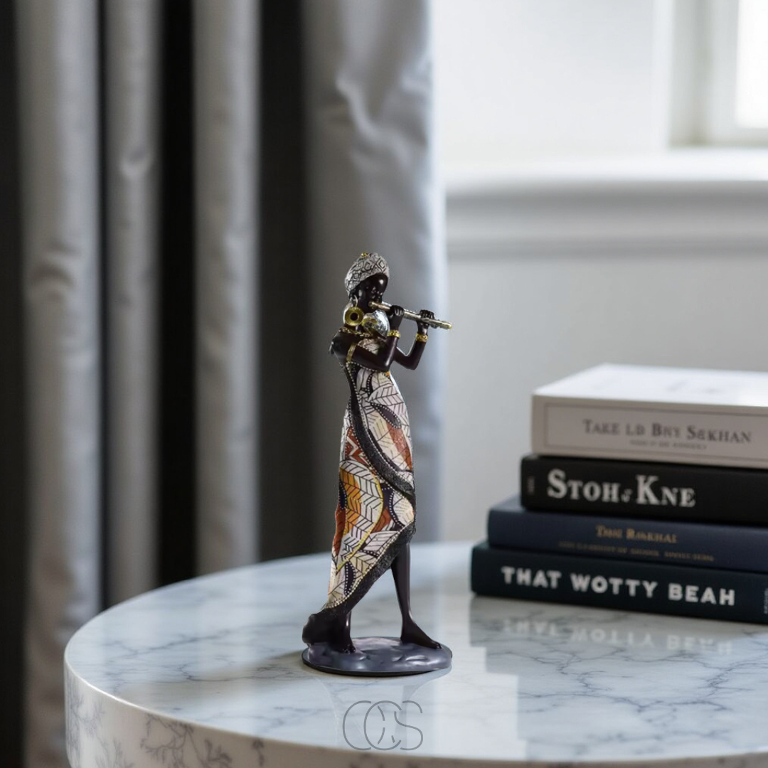 Nievk - African Musicians Statue Set - Decorative Sculptures