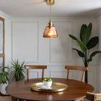 Nievk - Amber Glass Pendant Lamp – Warm Light & Stylish Design