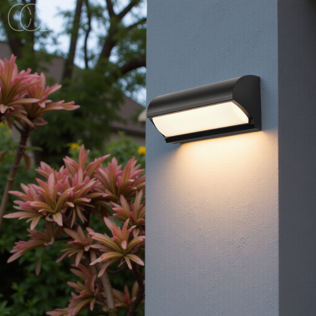 Nievk - Black LED Outdoor Wall Light