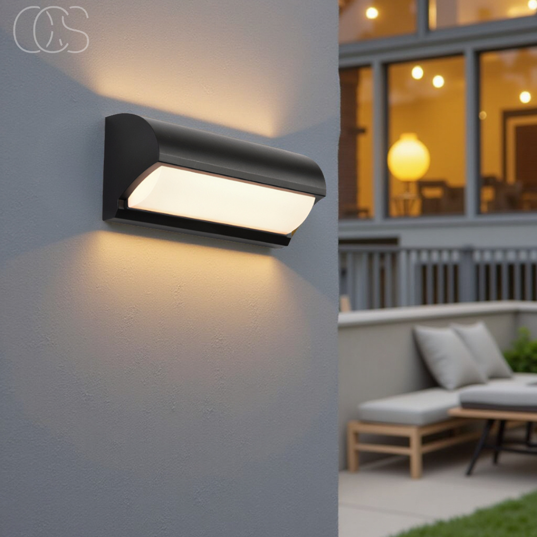 Nievk - Black LED Outdoor Wall Light