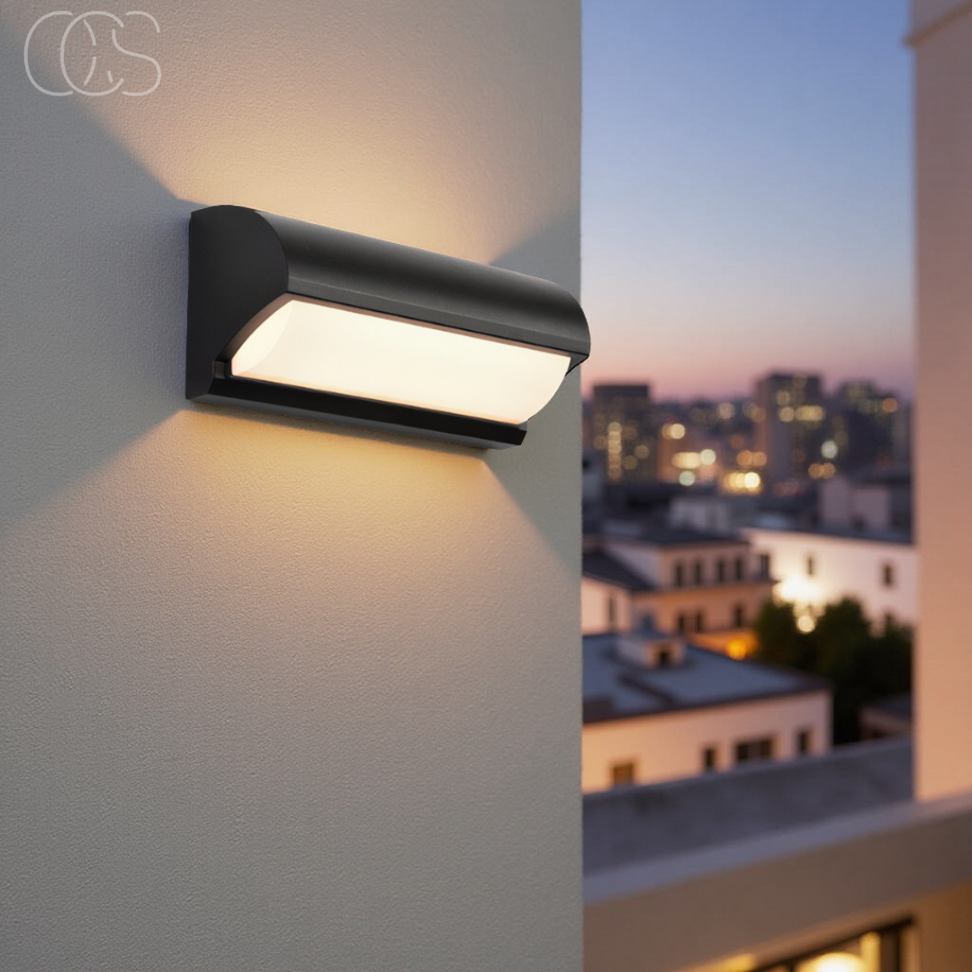 Nievk - Black LED Outdoor Wall Light