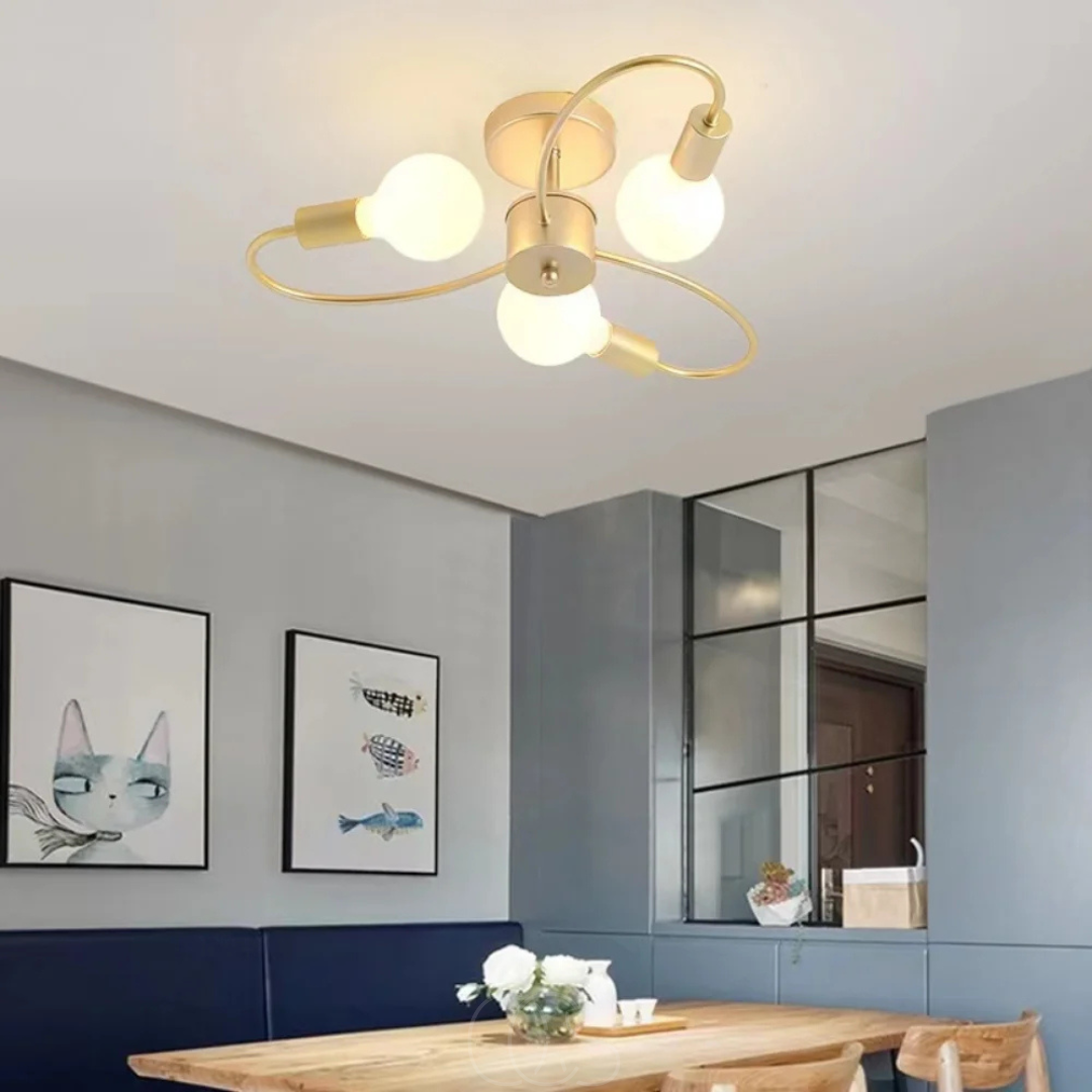 Nievk - Ceiling Lamp with 3 Braided Balls – Modern Design