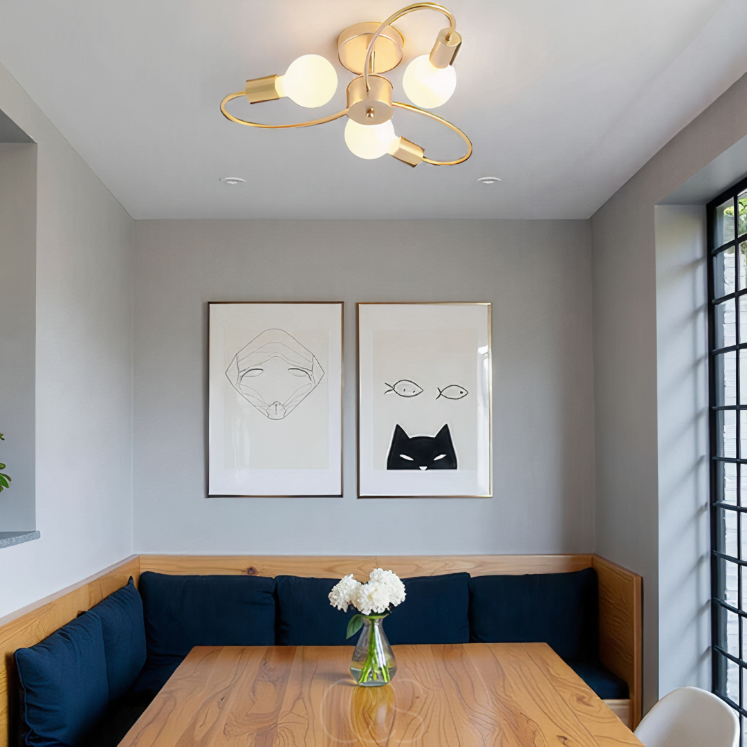 Nievk - Ceiling Lamp with 3 Braided Balls – Modern Design