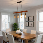 Nievk - Ceiling lamp 4 lights - multi-light ceiling lamp wood & metal