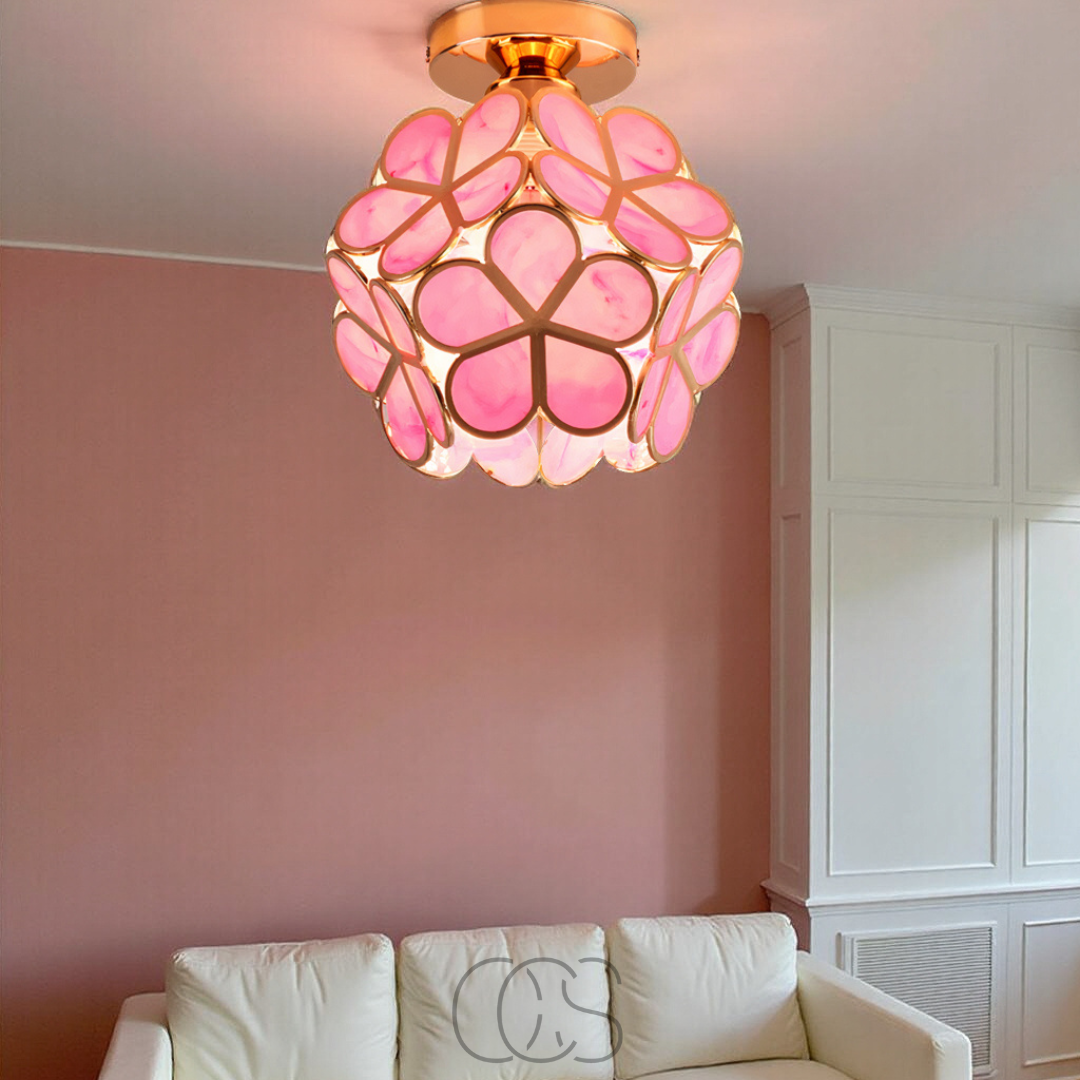 Nievk - Design flower ceiling lamp - Iron & Glass