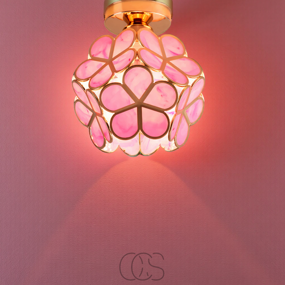 Nievk - Design flower ceiling lamp - Iron & Glass