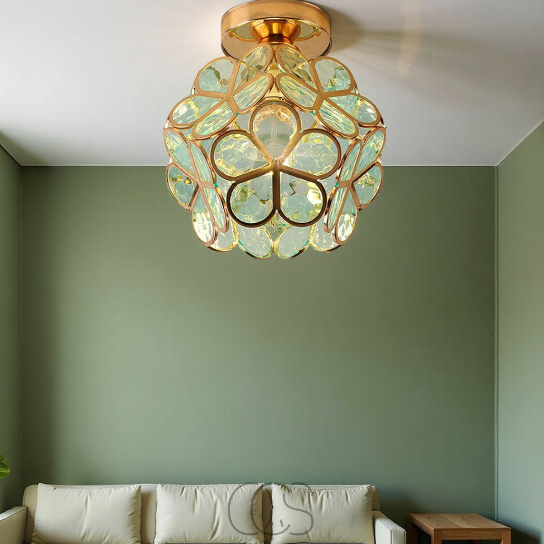 Nievk - Design flower ceiling lamp - Iron & Glass