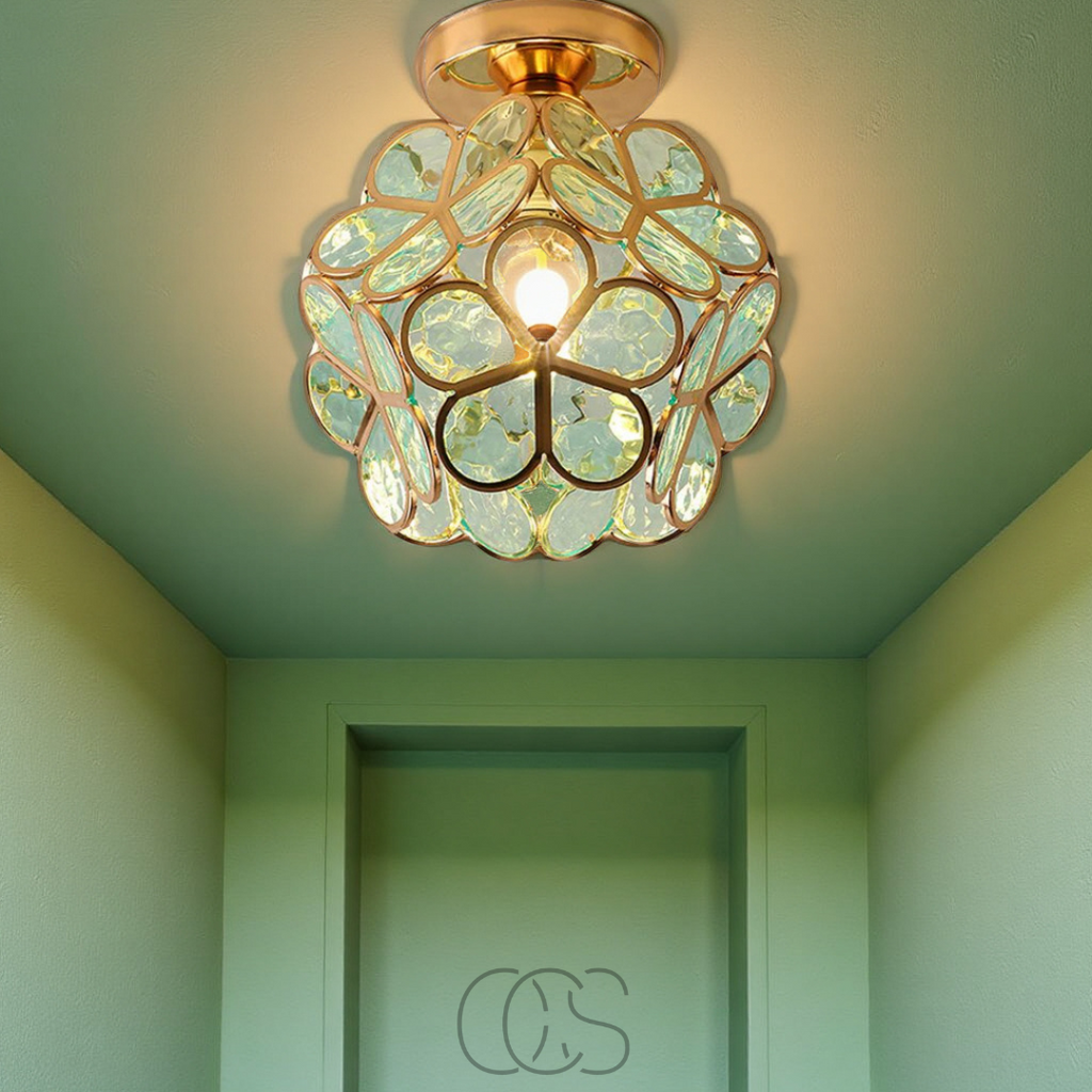 Nievk - Design flower ceiling lamp - Iron & Glass