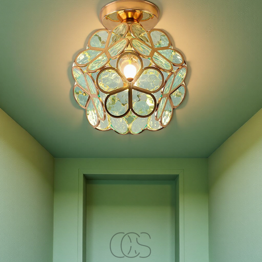Nievk - Design flower ceiling lamp - Iron & Glass