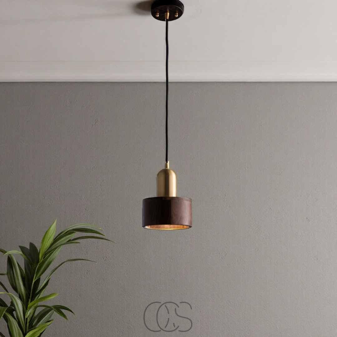 Nievk - Design pendant lamp with gold accent