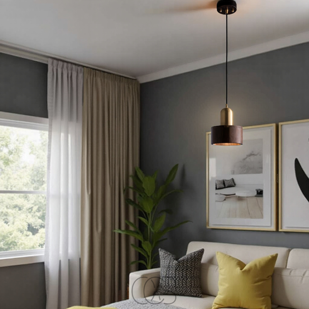 Nievk - Design pendant lamp with gold accent