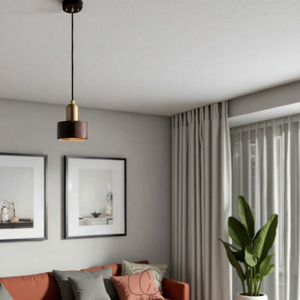 Nievk - Design pendant lamp with gold accent