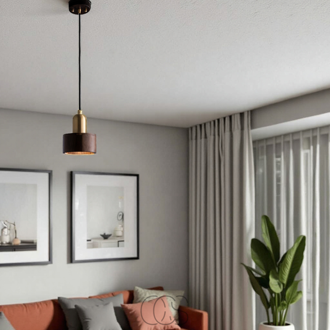 Nievk - Design pendant lamp with gold accent