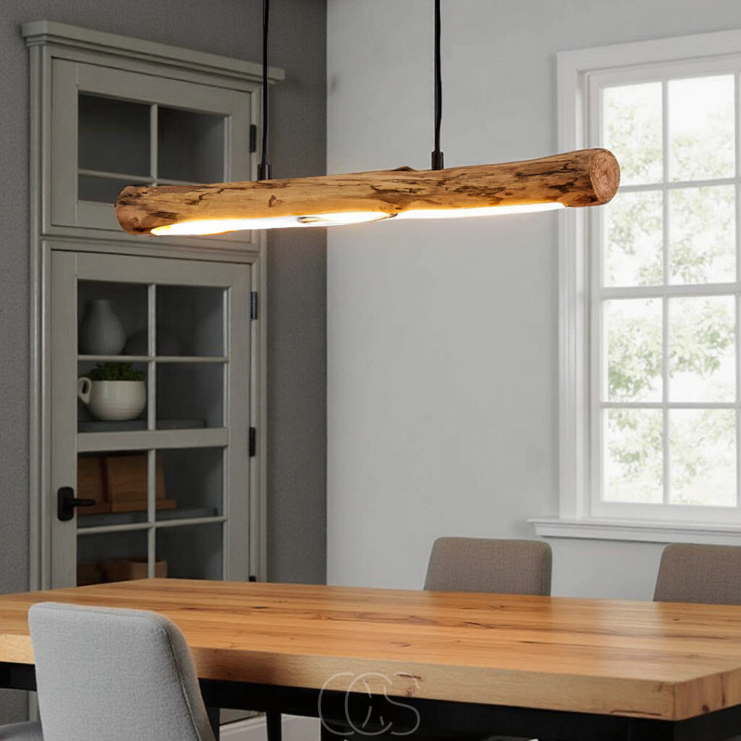 Nievk - Dimmable wooden pendant lamp