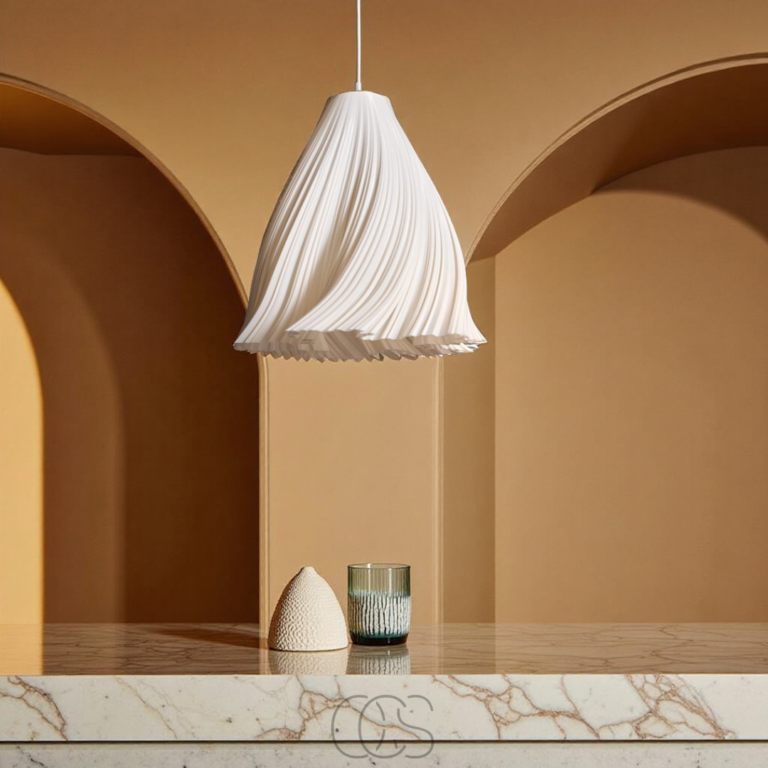 Nievk - Fanning Fabric Ceiling Lamp - Modern Textiles