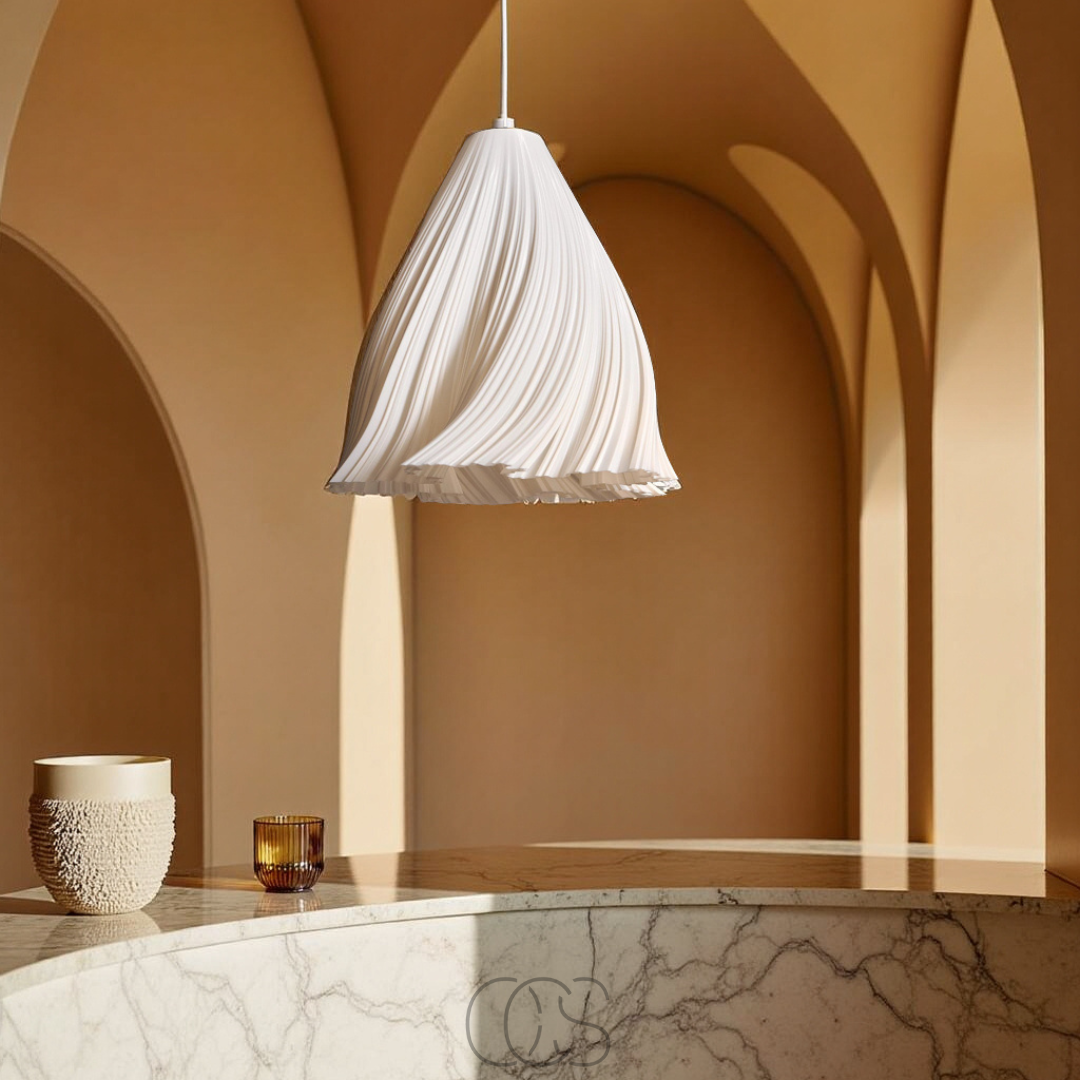 Nievk - Fanning Fabric Ceiling Lamp - Modern Textiles