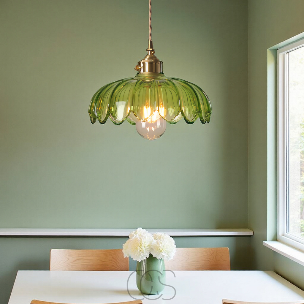 Nievk - Glass Flower Pendant Lamp - Vintage Design