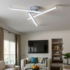 Nievk - LED Ceiling Lamp Triangular - Satin Nickel Design Lamp