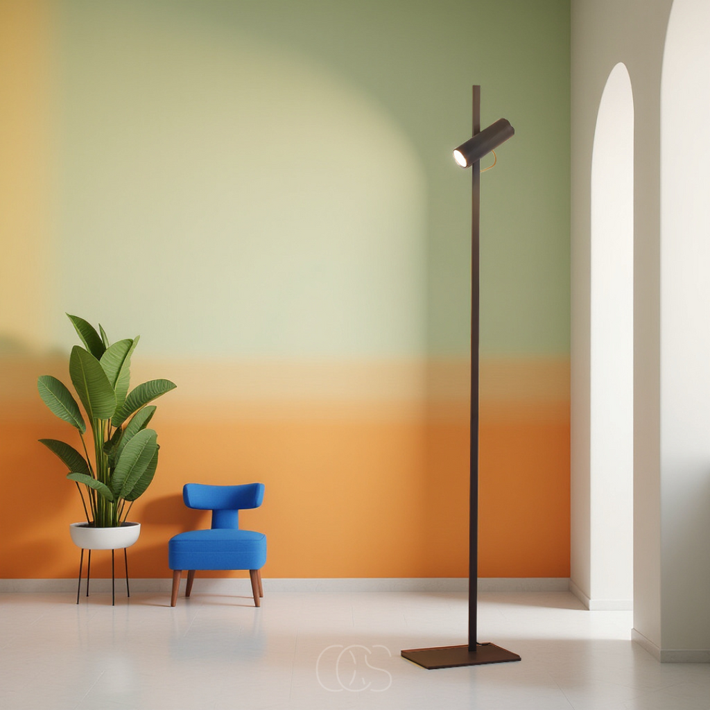 Nievk - LED floor lamp with spotlight - reading lamp