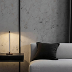 Nievk - Minimalist LED Table Lamp - Modern Matte Black Aluminum