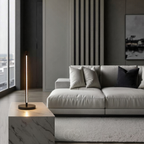 Nievk - Minimalist LED Table Lamp - Modern Matte Black Aluminum