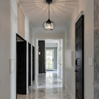Nievk - Nordic Pendant Lamp with Spherical Glass - Black Design