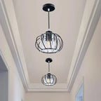 Nievk - Nordic Pendant Lamp with Spherical Glass - Black Design