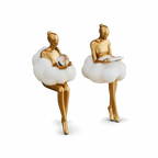 Nievk - Reading Woman on Cloud Sculpture - Resin Art Object