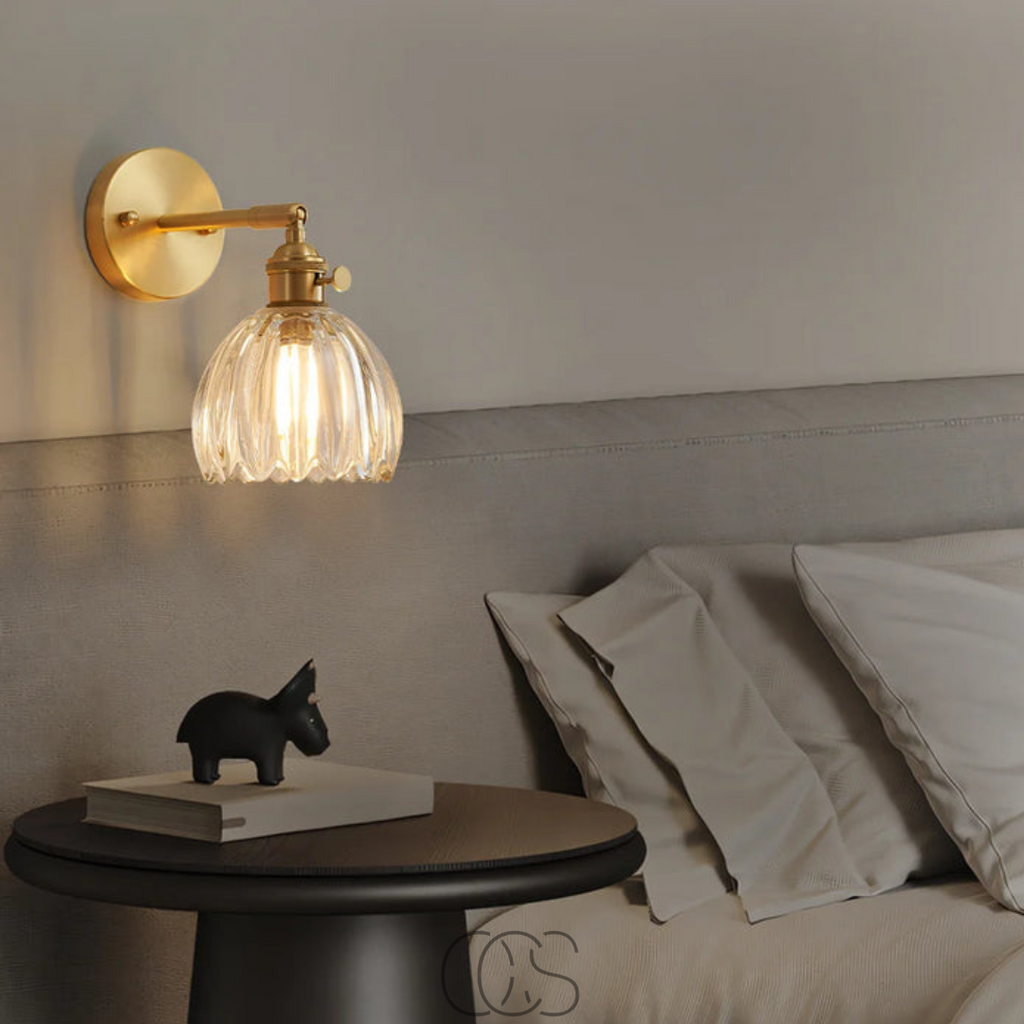 Nievk - Retro Wall Lamp with Glass Tulip Shade