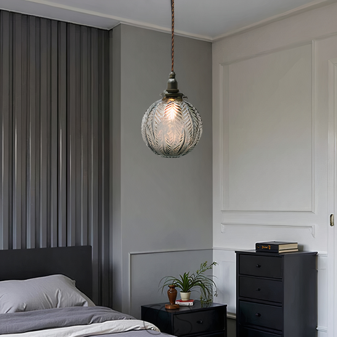 Nievk - Round Pendant Lamp Glass - Smoke Color