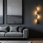 Nievk - Slim LED wall lamp - Black aluminum
