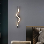 Nievk - Slim LED wall lamp - Black aluminum
