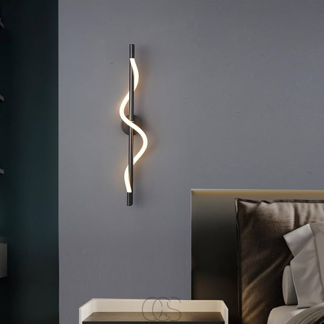 Nievk - Slim LED wall lamp - Black aluminum