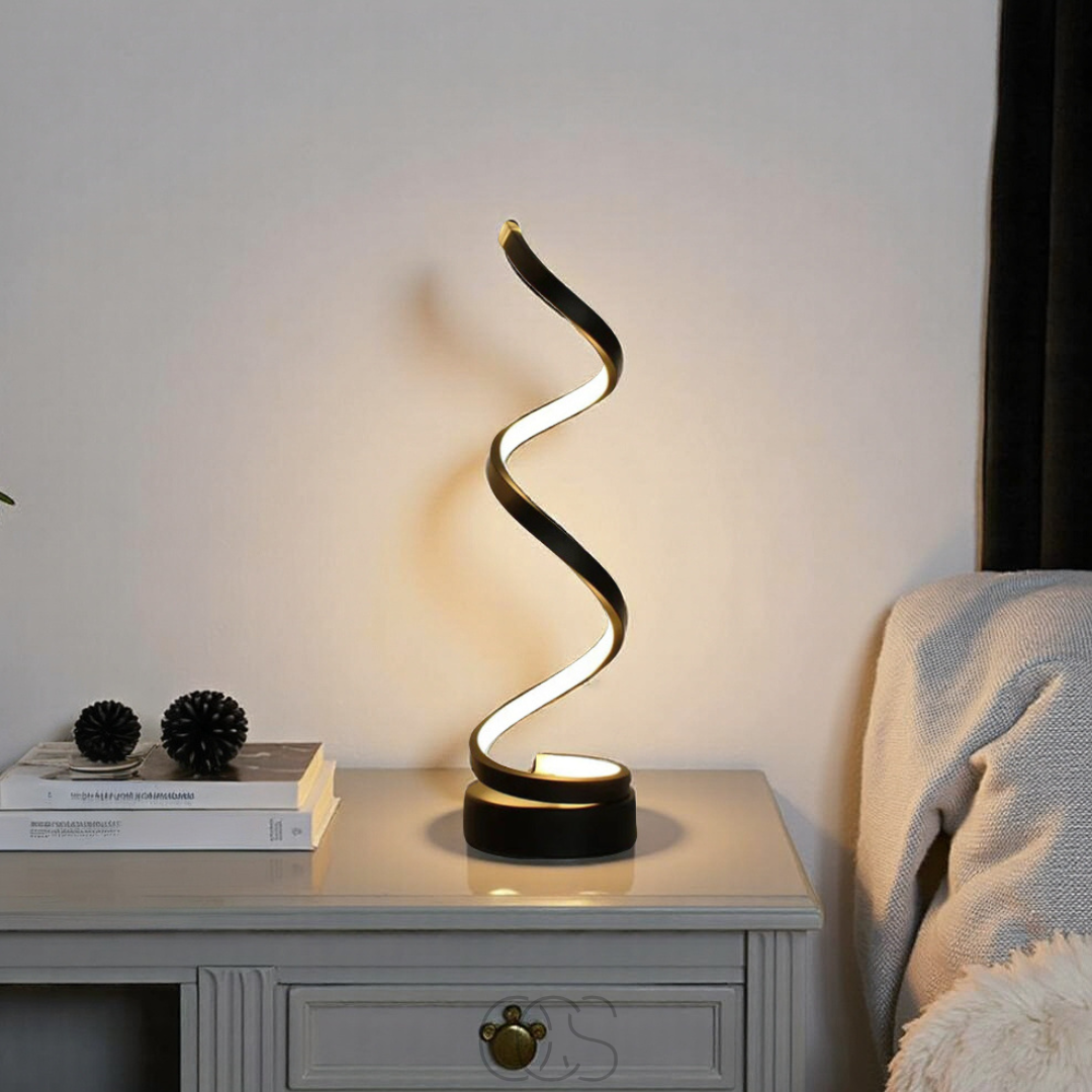 Nievk - Spiral Lamp – modern design with 3 light colors & energy-efficient LED