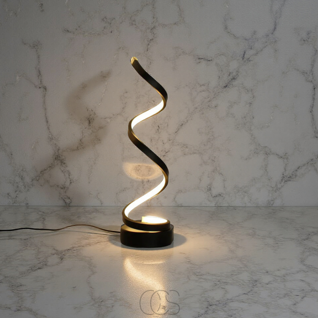Nievk - Lampada a spirale – design moderno con 3 colori di luce e LED a risparmio energetico