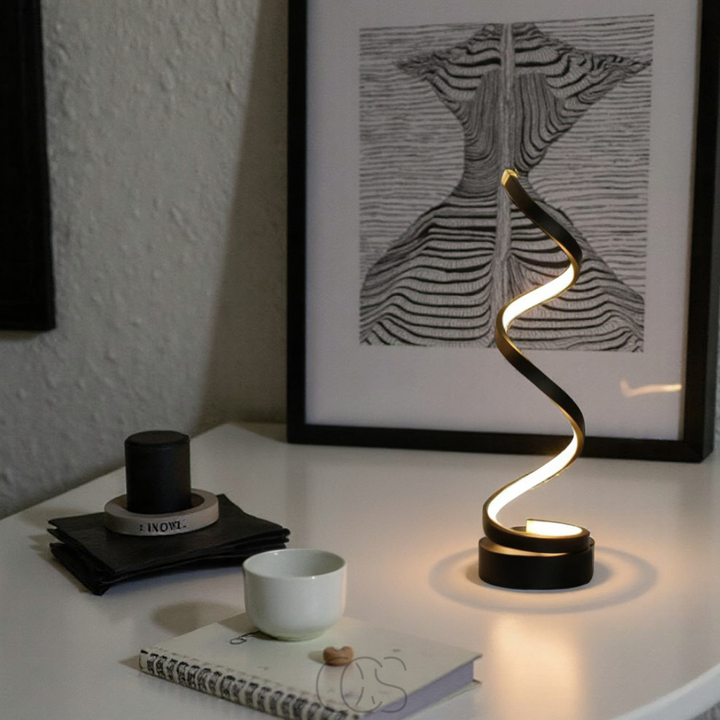 Nievk - Lampada a spirale – design moderno con 3 colori di luce e LED a risparmio energetico