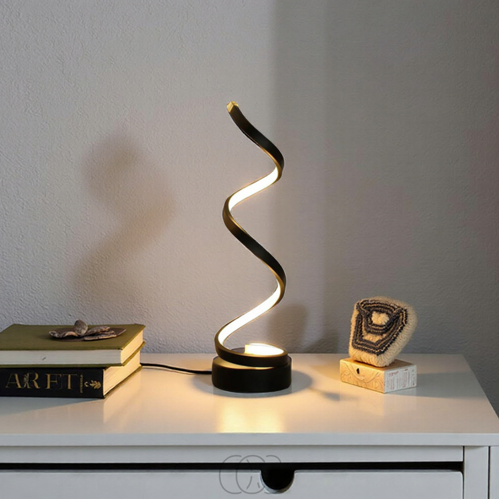 Nievk - Lampada a spirale – design moderno con 3 colori di luce e LED a risparmio energetico
