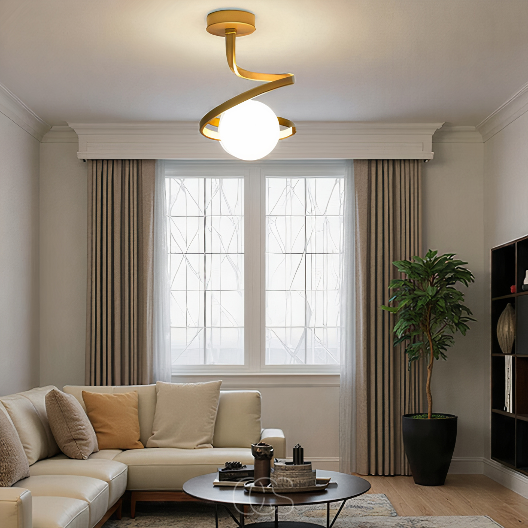 Nievk - Spiral with Ball Ceiling Lamp – luxury in a playful design