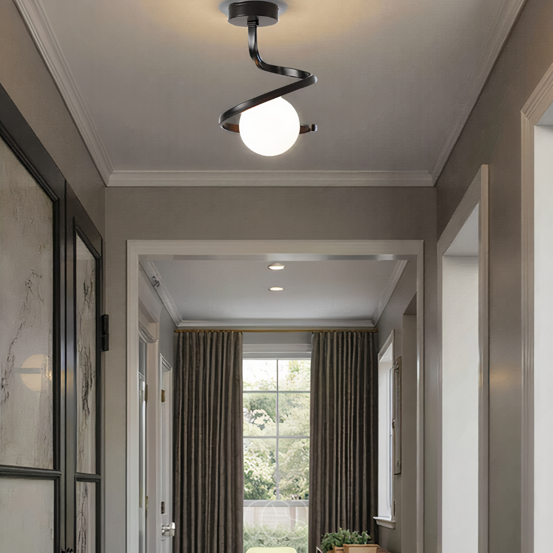 Nievk - Spiral with Ball Ceiling Lamp – luxury in a playful design
