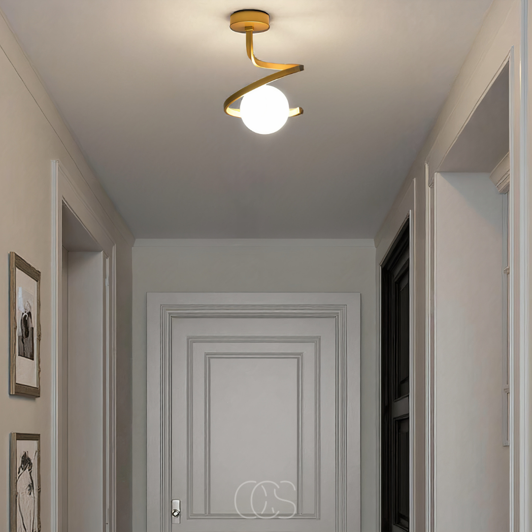 Nievk - Spiral with Ball Ceiling Lamp – luxury in a playful design