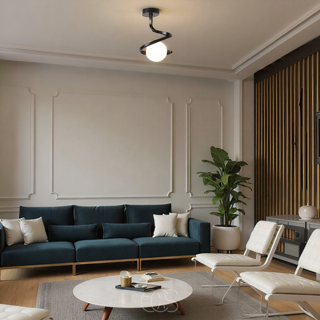 Nievk - Spiral with Ball Ceiling Lamp – luxury in a playful design