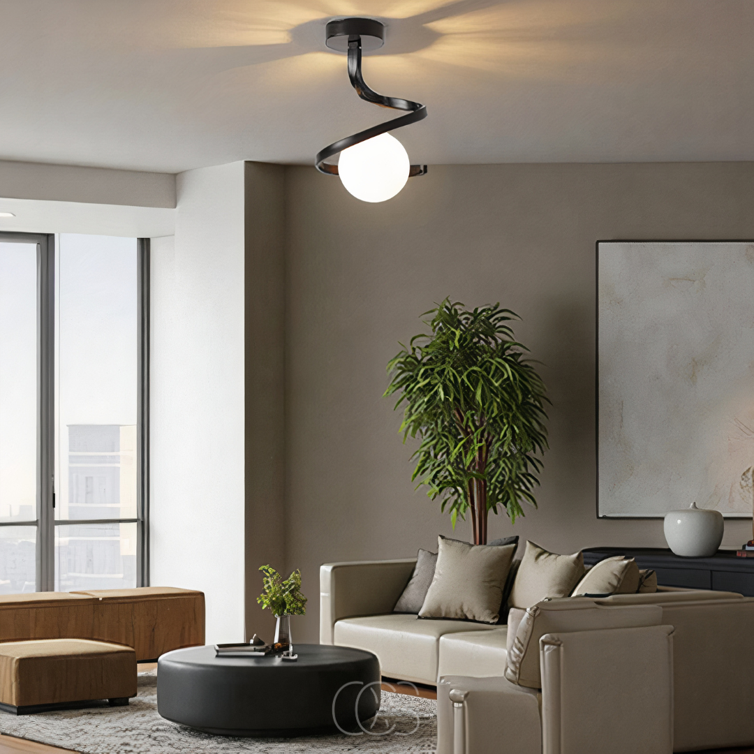 Nievk - Spiral with Ball Ceiling Lamp – luxury in a playful design
