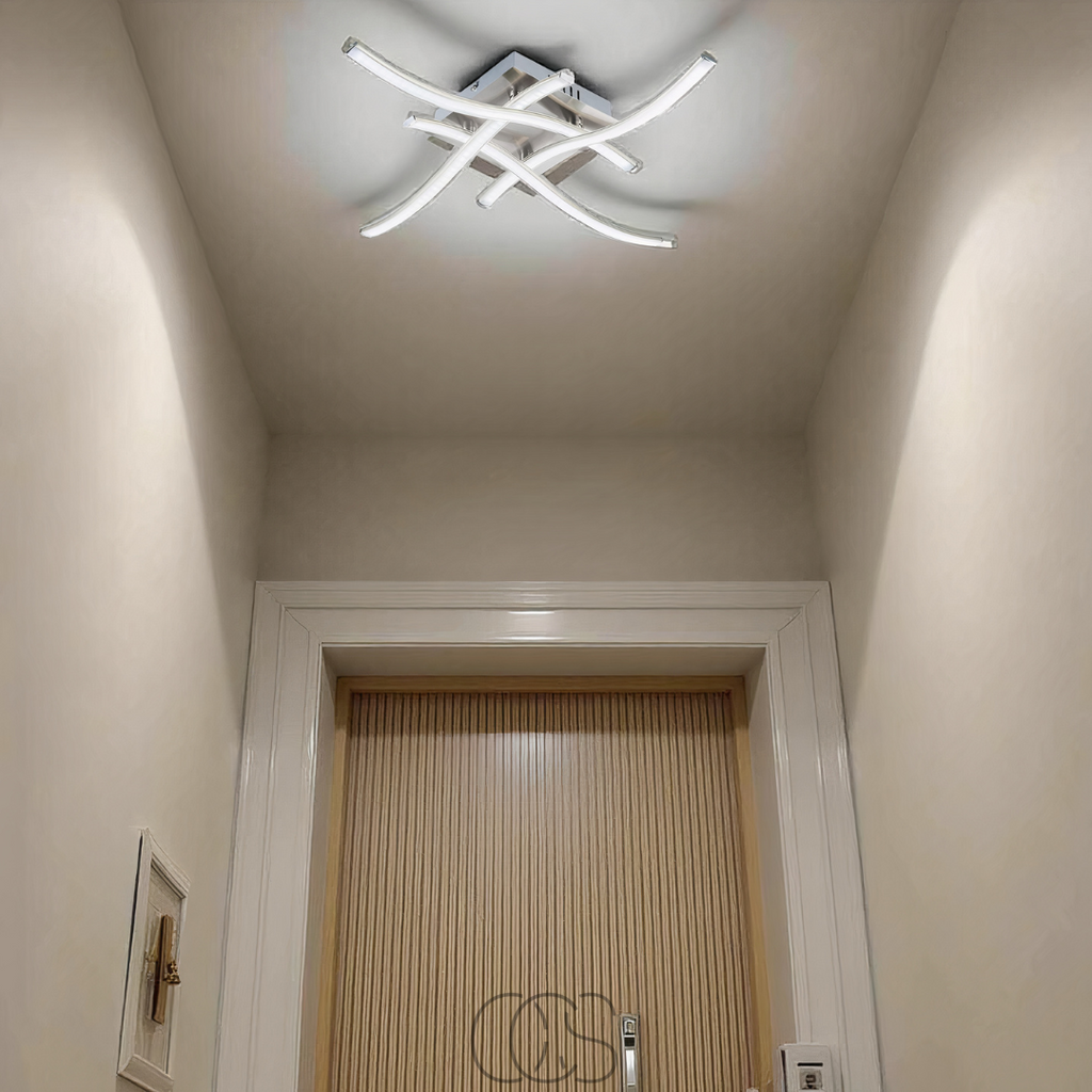 Nievk - Lampada da soffitto LED quadrata