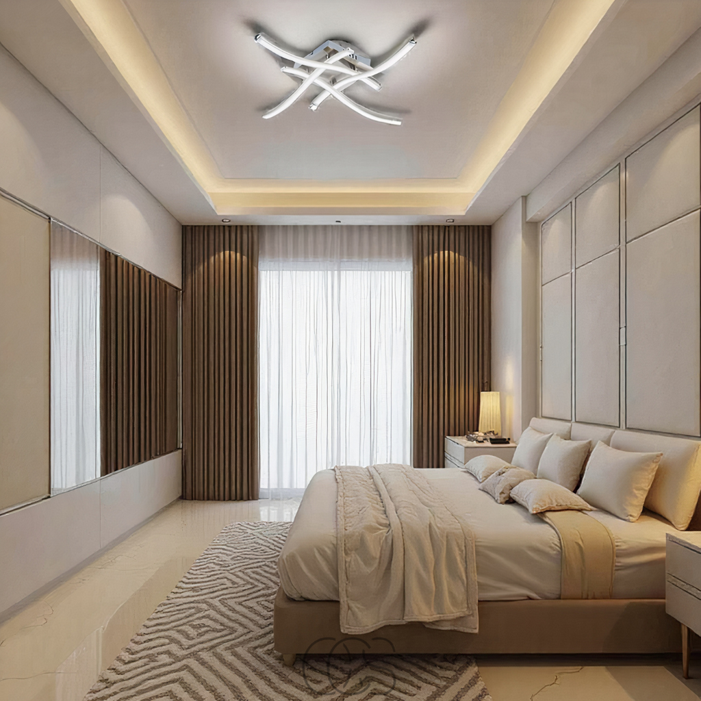 Nievk - Lampada da soffitto LED quadrata