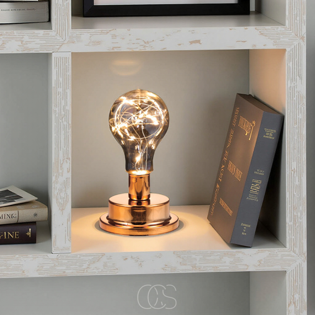 Nievk - Table Lamp with Light Bulb - Vintage Industrial Design