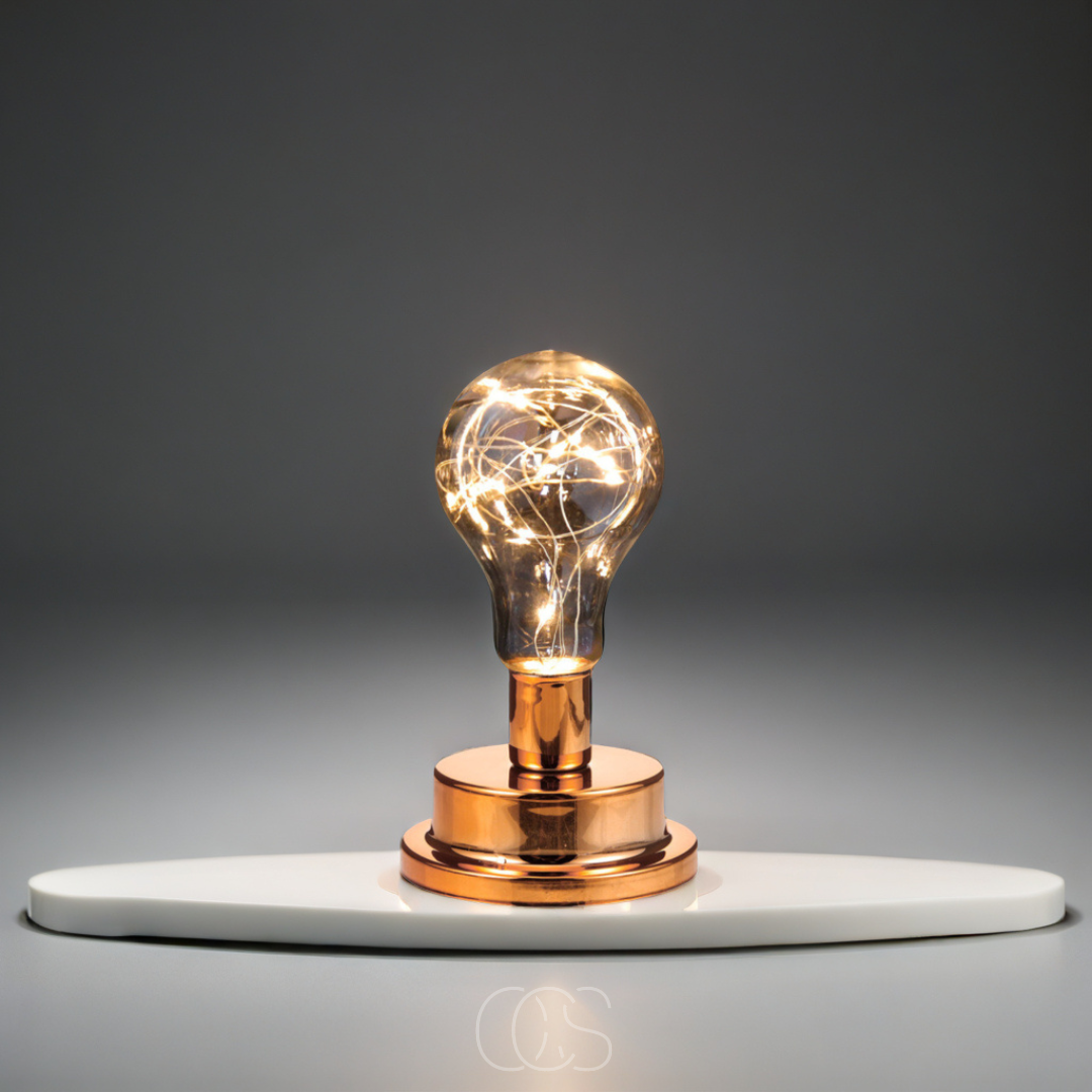 Nievk - Table Lamp with Light Bulb - Vintage Industrial Design